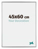 Evry Plastique Cadre Photo 45x60cm Argent De Face Mesure | Yourdecoration.fr