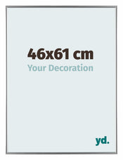 Evry Plastique Cadre Photo 46x61cm Argent De Face Mesure | Yourdecoration.fr