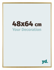 Evry Plastique Cadre Photo 48x64cm Or De Face Mesure | Yourdecoration.fr