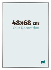 Evry Plastique Cadre Photo 48x68cm Argent De Face Mesure | Yourdecoration.fr