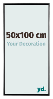 Evry Plastique Cadre Photo 50x100cm Noir Brillant De Face Mesure | Yourdecoration.fr