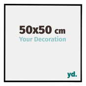 Evry Plastique Cadre Photo 50x50cm Noir Mat De Face Mesure | Yourdecoration.fr
