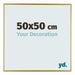 Evry Plastique Cadre Photo 50x50cm Or De Face Mesure | Yourdecoration.fr