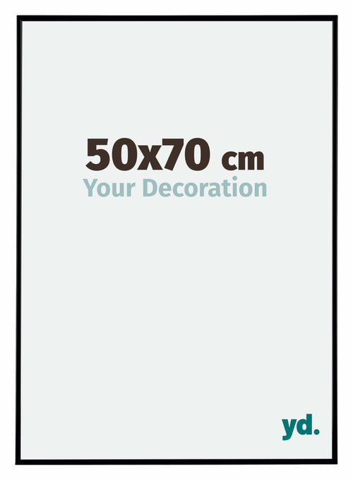 Evry Plastique Cadre Photo 50x70cm Noir Mat De Face Mesure | Yourdecoration.fr