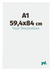 Evry Plastique Cadre Photo 59 4x84cm A1 Blanc Brillant De Face Mesure | Yourdecoration.fr