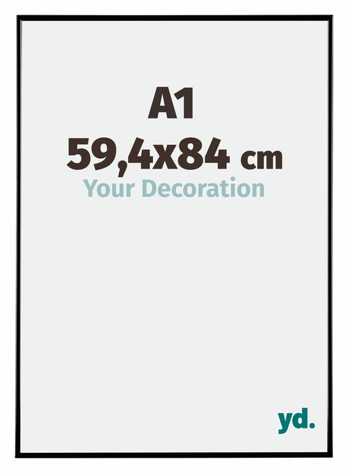 Evry Plastique Cadre Photo 59 4x84cm A1 Noir Tres Brillant De Face Mesure | Yourdecoration.fr