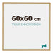 Evry Plastique Cadre Photo 60x60cm Hêtre Clairo De Face Mesure | Yourdecoration.fr