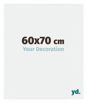 Evry Plastique Cadre Photo 60x70cm Blanc Brillant De Face Mesure | Yourdecoration.fr