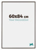 Evry Plastique Cadre Photo 60x84cm Anthracite De Face Mesure | Yourdecoration.fr