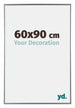 Evry Plastique Cadre Photo 60x90cm Argent De Face Mesure | Yourdecoration.fr