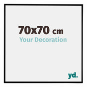 Evry Plastique Cadre Photo 70x70cm Noir Mat De Face Mesure | Yourdecoration.fr
