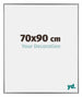 Evry Plastique Cadre Photo 70x90cm Argent De Face Mesure | Yourdecoration.fr