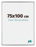 Evry Plastique Cadre Photo 75x100cm Argent De Face Mesure | Yourdecoration.fr