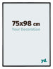 Evry Plastique Cadre Photo 75x98cm Noir Mat De Face Mesure | Yourdecoration.fr
