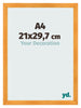 Cadre Photo A4 - 21x29,7 cm - Orange - MDF - Pisa