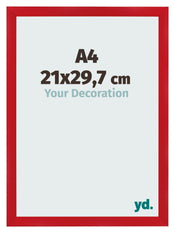 Cadre Photo A4 - 21x29,7 cm - Rouge - MDF - Pisa