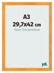 Cadre Photo A3 - 29,7x42 cm - Orange - MDF - Pisa