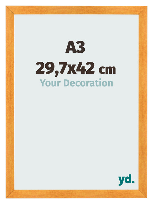Cadre Photo A3 - 29,7x42 cm - Orange - MDF - Pisa