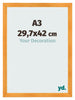 Cadre Photo A3 - 29,7x42 cm - Orange - MDF - Pisa