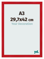 Cadre Photo A3 - 29,7x42 cm - Rouge - MDF - Pisa