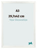 Cadre Photo A3 - 29,7x42 cm - Blanc Patiné - MDF - Pisa