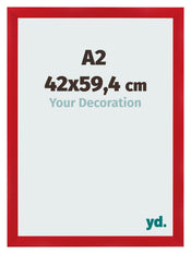 Cadre Photo A2 - 42x59,4 cm - Rouge - MDF - Pisa