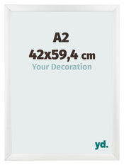 Cadre Photo A2 - 42x59,4 cm - Blanc Brillant - MDF - Pisa