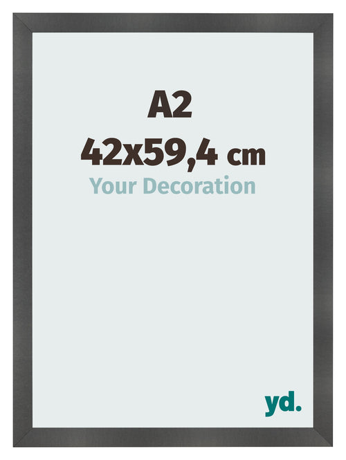 Cadre Photo A2 - 42x59,4 cm - Noir Mat - MDF - Pisa