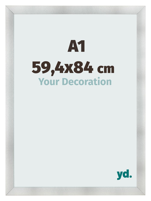 Cadre Photo A1 - 59,4x84 cm - Aluminium Brossé - MDF - Pisa