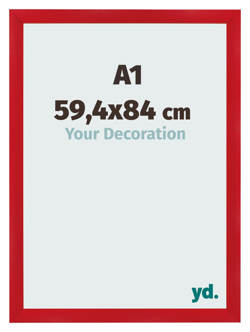 Cadre Photo A1 - 59,4x84 cm - Rouge - MDF - Pisa