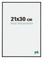 Kent Aluminium Cadre Photo 21x30cm Noir Mat De Face Mesure | Yourdecoration.fr