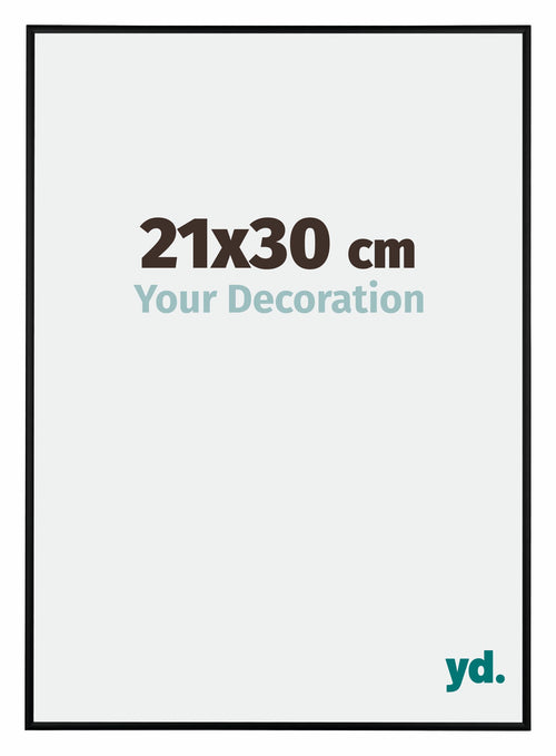 Kent Aluminium Cadre Photo 21x30cm Noir Mat De Face Mesure | Yourdecoration.fr