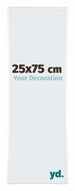 Kent Aluminium Cadre Photo 25x75cm Blanc Brillant De Face Mesure | Yourdecoration.fr