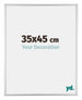 Kent Aluminium Cadre Photo 35x45cm Argent Brillant De Face Mesure | Yourdecoration.fr