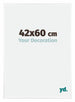 Kent Aluminium Cadre Photo 42x60cm Blanc Brillant De Face Mesure | Yourdecoration.fr