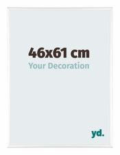 Kent Aluminium Cadre Photo 46x61cm Blanc Brillant De Face Mesure | Yourdecoration.fr