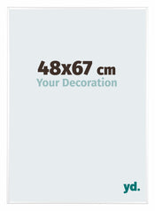 Kent Aluminium Cadre Photo 48x67cm Blanc Brillant De Face Mesure | Yourdecoration.fr