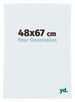 Kent Aluminium Cadre Photo 48x67cm Blanc Brillant De Face Mesure | Yourdecoration.fr