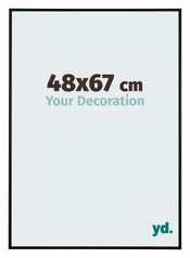 Kent Aluminium Cadre Photo 48x67cm Noir Mat De Face Mesure | Yourdecoration.fr