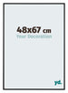 Kent Aluminium Cadre Photo 48x67cm Noir Mat De Face Mesure | Yourdecoration.fr