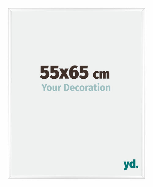 Kent Aluminium Cadre Photo 55x65cm Blanc Brillant De Face Mesure | Yourdecoration.fr