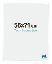 Kent Aluminium Cadre Photo 56x71cm Blanc Brillant De Face Mesure | Yourdecoration.fr