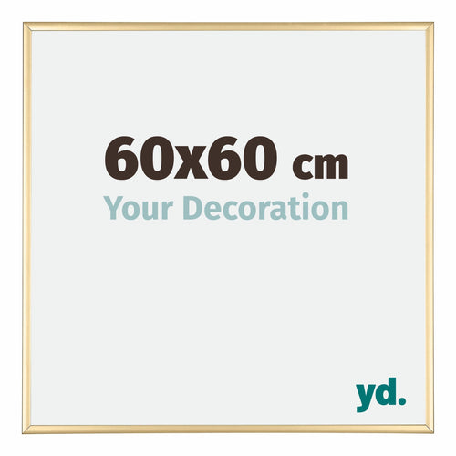 Kent Aluminium Cadre Photo 60x60cm Or De Face Mesure | Yourdecoration.fr