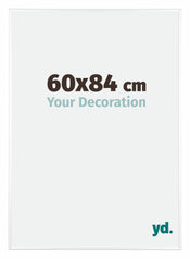 Kent Aluminium Cadre Photo 60x84cm Blanc Brillant De Face Mesure | Yourdecoration.fr
