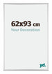 Kent Aluminium Cadre Photo 62x93cm Argent Brillant De Face Mesure | Yourdecoration.fr