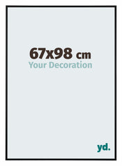 Kent Aluminium Cadre Photo 67x98cm Noir Mat De Face Mesure | Yourdecoration.fr