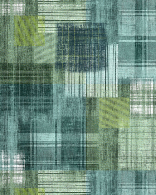 Komar Patchy Plaid Intisse Papier Peint 200x250cm 2 bandes | Yourdecoration.fr