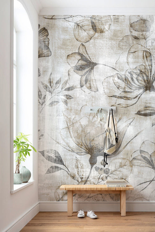 Komar Rustic Roses Intisse Papier Peint 200x250cm 2 bandes interieur | Yourdecoration.fr