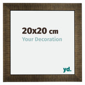 Leeds Bois Cadre Photo 20x20cm Champagne Brosse De Face Mesure | Yourdecoration.fr