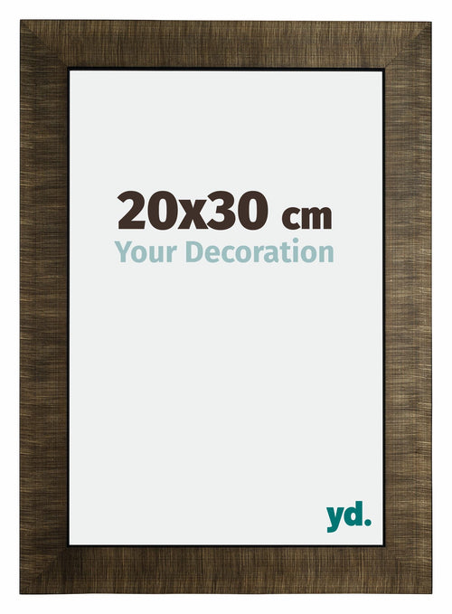 Leeds Bois Cadre Photo 20x30cm Champagne Brosse De Face Mesure | Yourdecoration.fr
